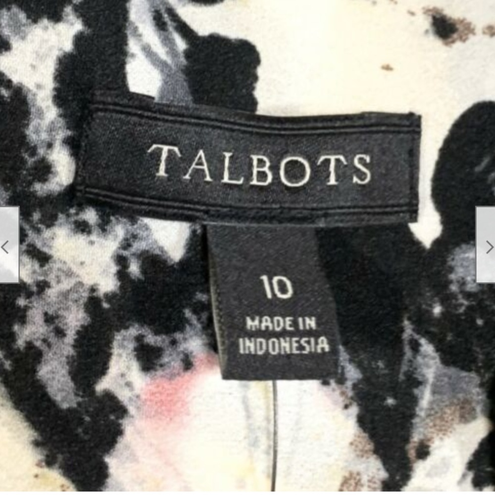 Talbots Long Sleeve V-Neck Button Down Shirt Top - Picture 8 of 8